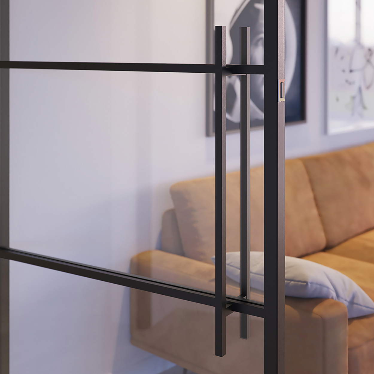 Skantrae SlimSeries Alu - Metalen Deur Zwart met Kozijn